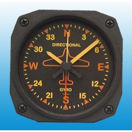 Directional Gyro Vintage - Réveil / Travel Alarm clock - 9x9cm