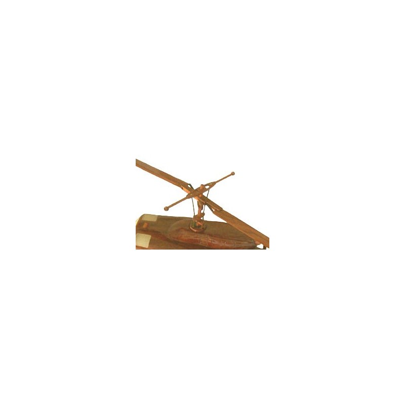 Hélicoptère BELL UH 1 En Bois Vernis – Fait Main, Neuf