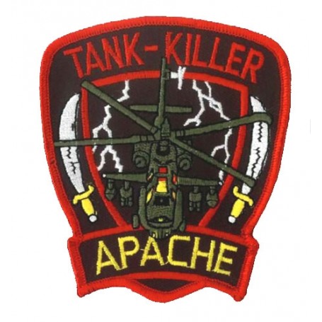 Escudo bordado - Tank killer Apache - ecusson 10x8.5cm