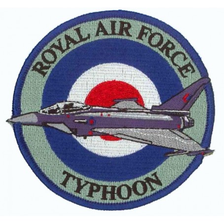Embroidered patch - Royal Air Force Typhoon. Patche 10cm
