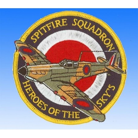 Embroidered patch - Spitfire squadron Heroes of the skyes. Patche 10cm