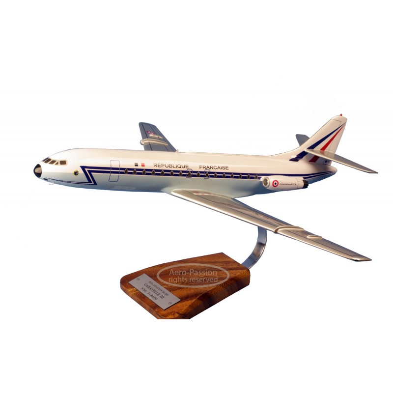 Avion miniature Caravelle en métal peint – Brocante La Vitrine
