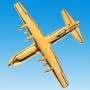 C-130 Hercules Avion 3D dor� 22k / pin's - DJH CC001-108