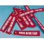 Porte-cl�s "Remove Before Flight" brod� 2 faces 130x30mm - PS35