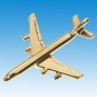 DC8 Avion 3D dor� 22k / pin's - DJH CC001-66