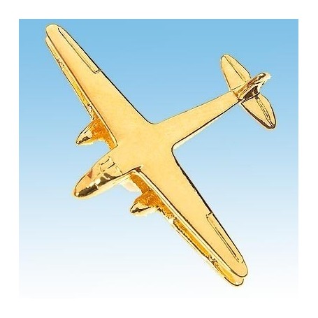De Havilland Dragon Rapide Avion 3D dor� 22k / pin's - DJH CC001-68