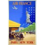 Affiche Air France Paris New-York, V.Guerra 1951 MAF054