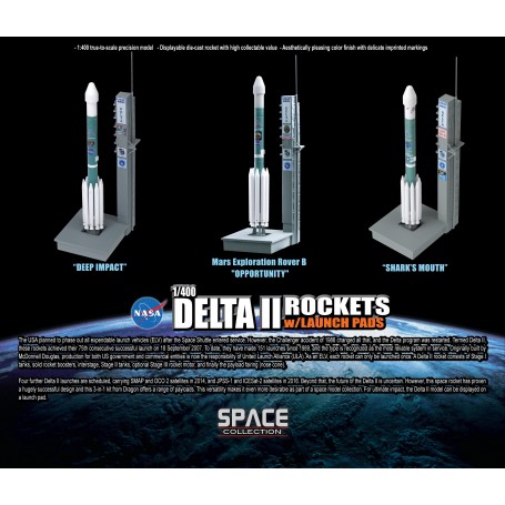 Delta II Rockets w/Launch Pads - 3 rockets by set DW56394