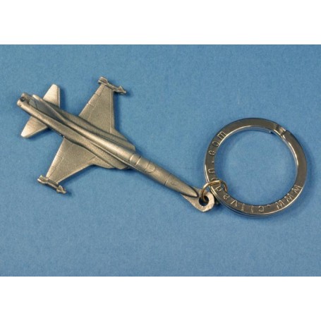 F5E Tiger Porte Clef - Key ring pewter 3D finition �tain - DJH CC010-14
