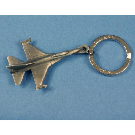 F16 Falcon Porte Clef - Key ring pewter 3D finition �tain - DJH CC010-17