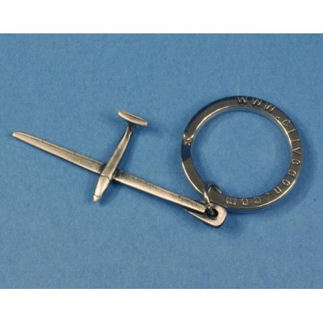Planeur - Glider Porte Clef - Key ring pewter 3D finition �tain - DJH CC010-22