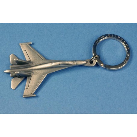 Sukhoi SU30 Porte Clef - Key ring pewter 3D finition �tain - DJH CC010-38