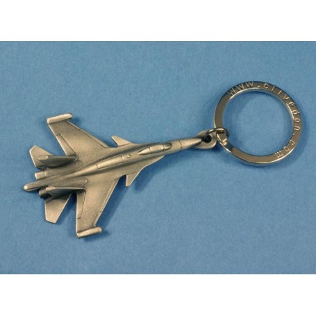 Sukhoi SU35 Porte Clef - Key ring pewter 3D finition �tain - DJH CC010-39
