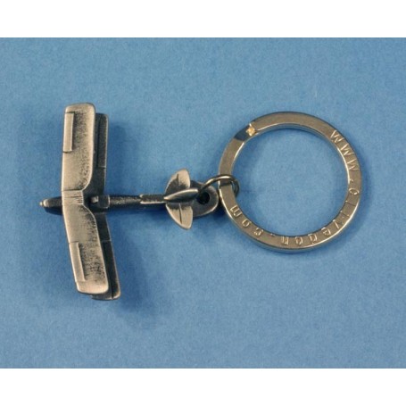 Tiger Moth Porte Clef - Key ring pewter 3D finition �tain - DJH CC010-40