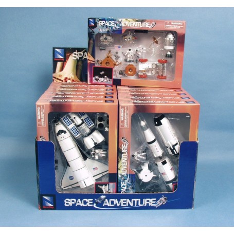 Space Adventure 4sets : shuttle+station+rocket+rover NR20407