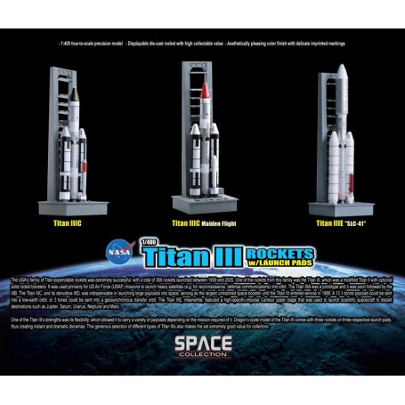 Titan Rockets w/Launch Pads 3 Rockets by sets - 1/400  DW56395