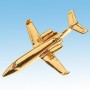 Learjet Avion 3D doré 22k / pin's - DJH CC001-034