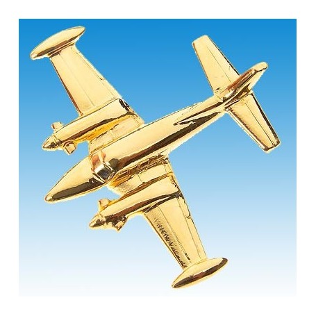 Piper Cheyenne Avion 3D doré 22k / pin's - DJH CC001-039