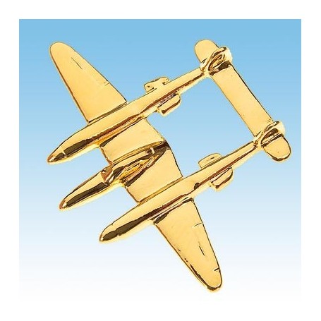 P-38 Lightning  Avion 3D doré 22k / pin's - DJH CC001-117