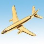 Mercure Avion 3D doré 22k / pin's - DJH CC001-120