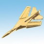 Mig 23 Avion 3D doré 22k / pin's - DJH CC001-127
