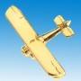 Sopwith Pup Avion 3D doré 22k / pin's - DJH CC001-154