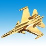 Sukhoi Su 35  Avion 3D doré 22k / pin's - DJH CC001-165