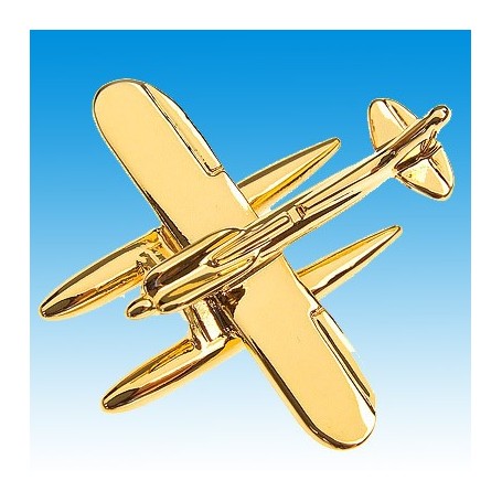 Supermarine S6B Avion 3D doré 22k / pin's - DJH CC001-166