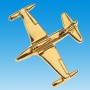 T-33 Shooting star Avion 3D doré 22k / pin's - DJH CC001-168