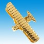 Wright Flyer Avion 3D doré 22k / pin's - DJH CC001-182