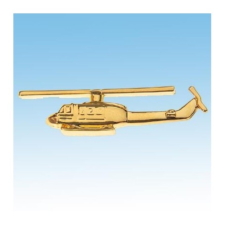 Iroquois Helicoptere 3D doré 22k / pin's - DJH CC001-191