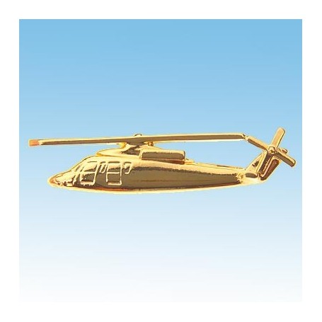 Sikorsky S76 Helicoptere 3D doré 22k / pin's - DJH CC001-204
