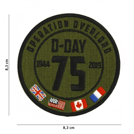 D-Day 75th anniversaire - Ecusson patch 8,30cm 442306-3296