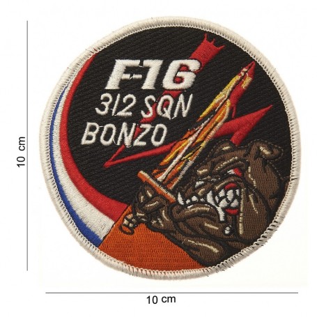 Embroidered patch - F-16 312 SQN bonzo red 442306-768