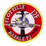 Cocarde ancrée Rafale Flottille 12F - Ecusson patch 10cm FS643
