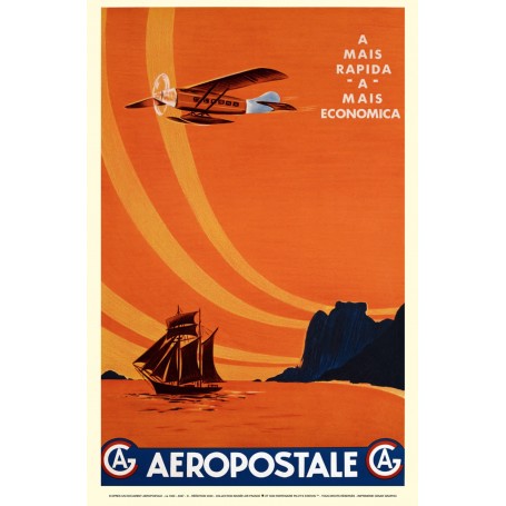 Affiche Air France Aéropostale Rapida/Economica, 1930 MAF567