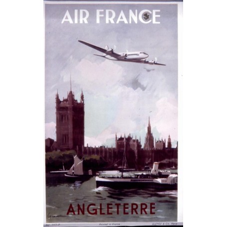 Affiche Air France Angleterre, V.Guerra 1951 MAF297