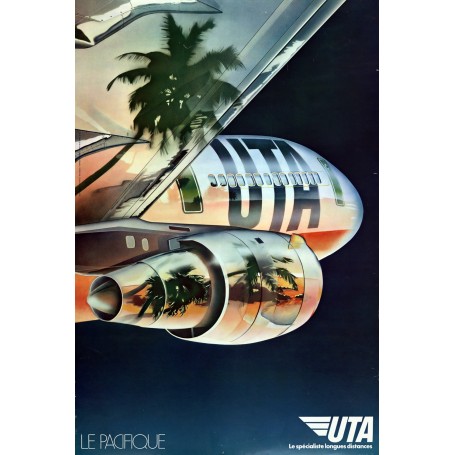 Affiche UTA "Le Pacifique", Creation Publicis 80 MAF644