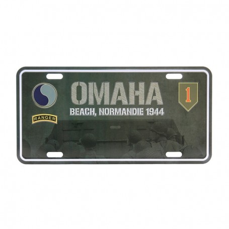 plaque immatriculation Omaha beach 1944 415141-606