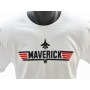 Tee shirt Top-Gun  MAVERICK - blanc  TS-TG-MAV