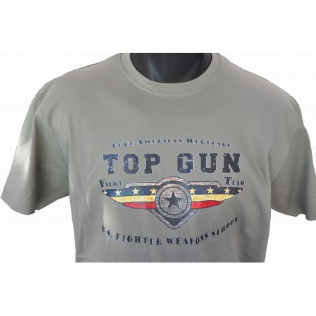 Tee shirt Top-Gun Heritage - kaki  TS-TG-Heritage