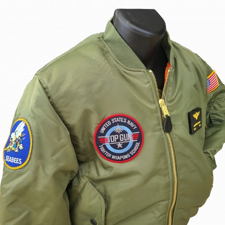 Bomber Pilote Top-Gun - MAVERICK - vert  121401-TGV