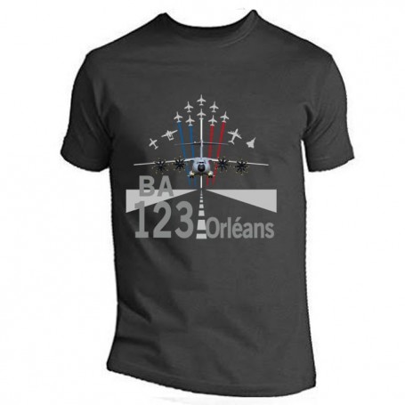 T-shirt BA123 Orléans - PAF et A-400M  TSBA123adu
