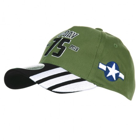 D-Day 75th striped visor cap 215110