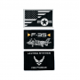 lot 3 patchs USAF - PVC velcro Patch1106-v