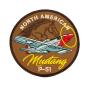 patch P-51D Mustang brodé Ø10cm