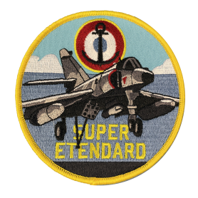Écusson Super-Étendard brodé Ø100mm PS115