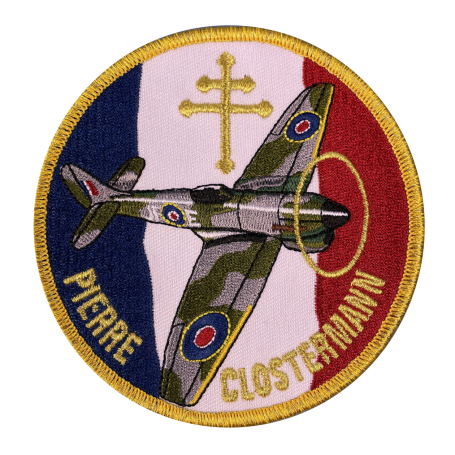 Écusson Hawker Tempest Pierre Clostermann brodé Ø100mm PS116