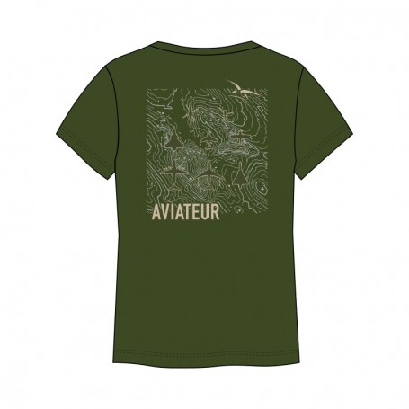 T-shirt Armée De L'Air Et De Espace Aviateur Mixte Kaki  AAE-TM-07000
