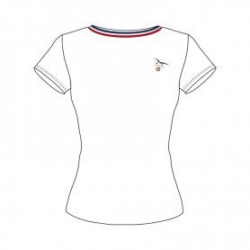 T-shirt Femme Armée De L'Air Et De Espace Tricolore Blanc  AAE-TF-10000